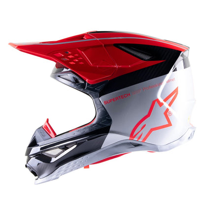 Alpinestars Supertech S-M10 Adult MX Helmet - Acumen Red Fluoro / Black / Silver