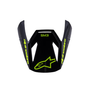 Alpinestars S-M3 Youth Visor - Radium Black / Yellow Fluoro Matte