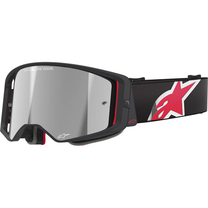 Alpinestars Supertech Corp MX Goggles - Black / Red - Mirror Silver Lens