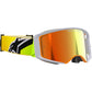 Alpinestars Supertech Corp MX Goggles - Yellow Fluoro / Grey - Mirror Red Lens