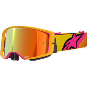 Alpinestars Supertech Corp MX Goggles - Yellow / Pink - Mirror Red Lens