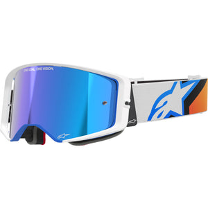 Alpinestars Supertech Corp MX Goggles - Blue / Orange - Mirror Blue Lens