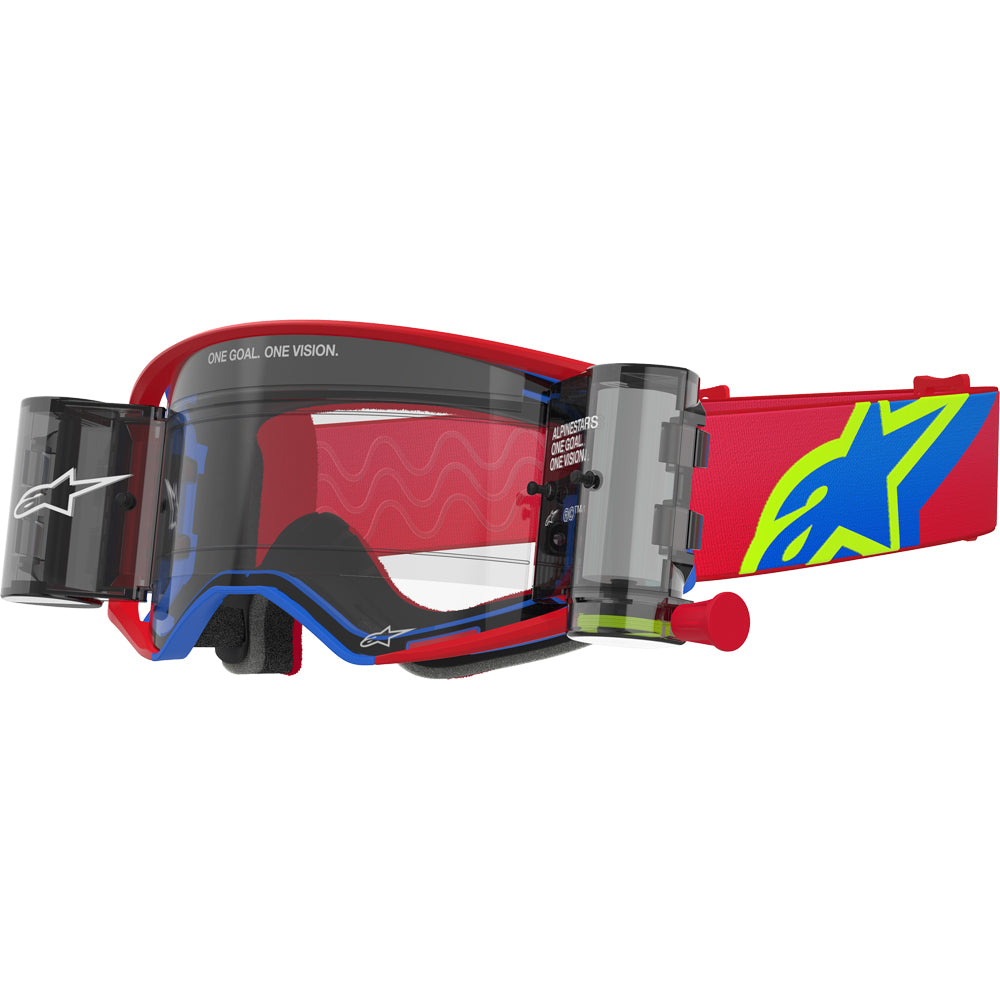 Alpinestars Supertech Corp MX Goggles - Red / Blue - Clear Roll Off System