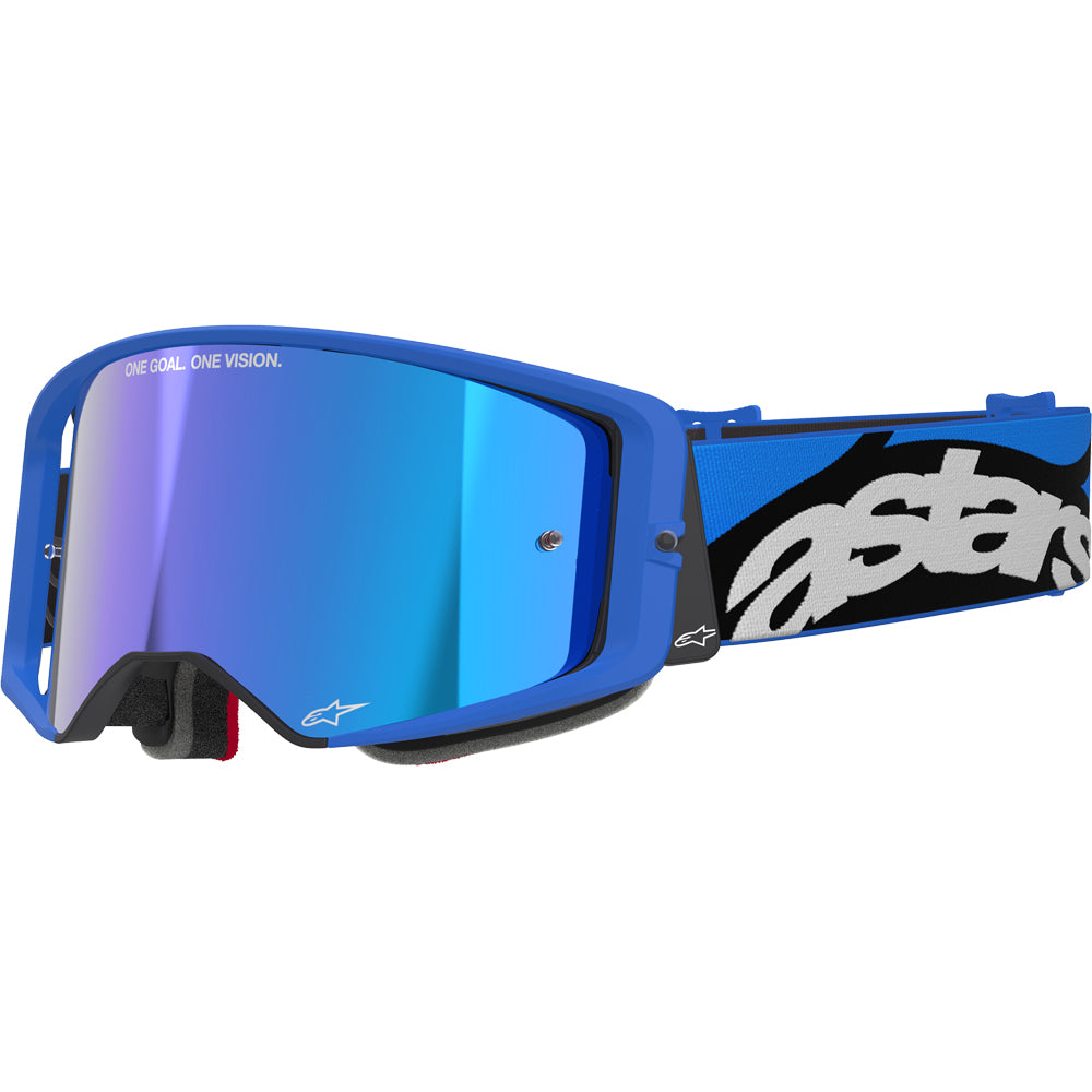 Alpinestars Supertech Stream MX Goggles - Blue - Mirror Blue Lens