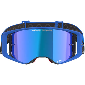 Alpinestars Supertech Stream MX Goggles - Blue - Mirror Blue Lens