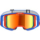 Alpinestars Vision 8 MX Goggles - Wordmark Blue / Orange - Mirror Red Lens