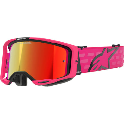 Alpinestars Vision 8 MX Goggles - Corp Pink - Mirror Red Lens