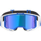 Alpinestars Vision 8 MX Goggles - Corp Blue / White - Mirror Blue Lens