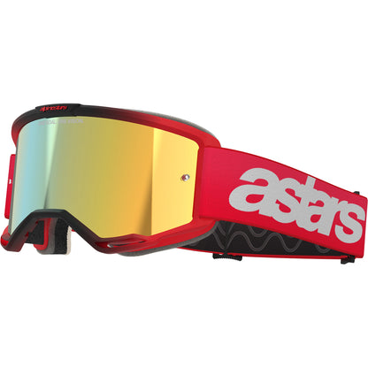 Alpinestars Vision 5 MX Goggles - Blaze Red - Mirror Gold Lens