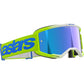 Alpinestars Vision 5 MX Goggles - Blaze Fluoro Yellow / Blue - Mirror Blue lens