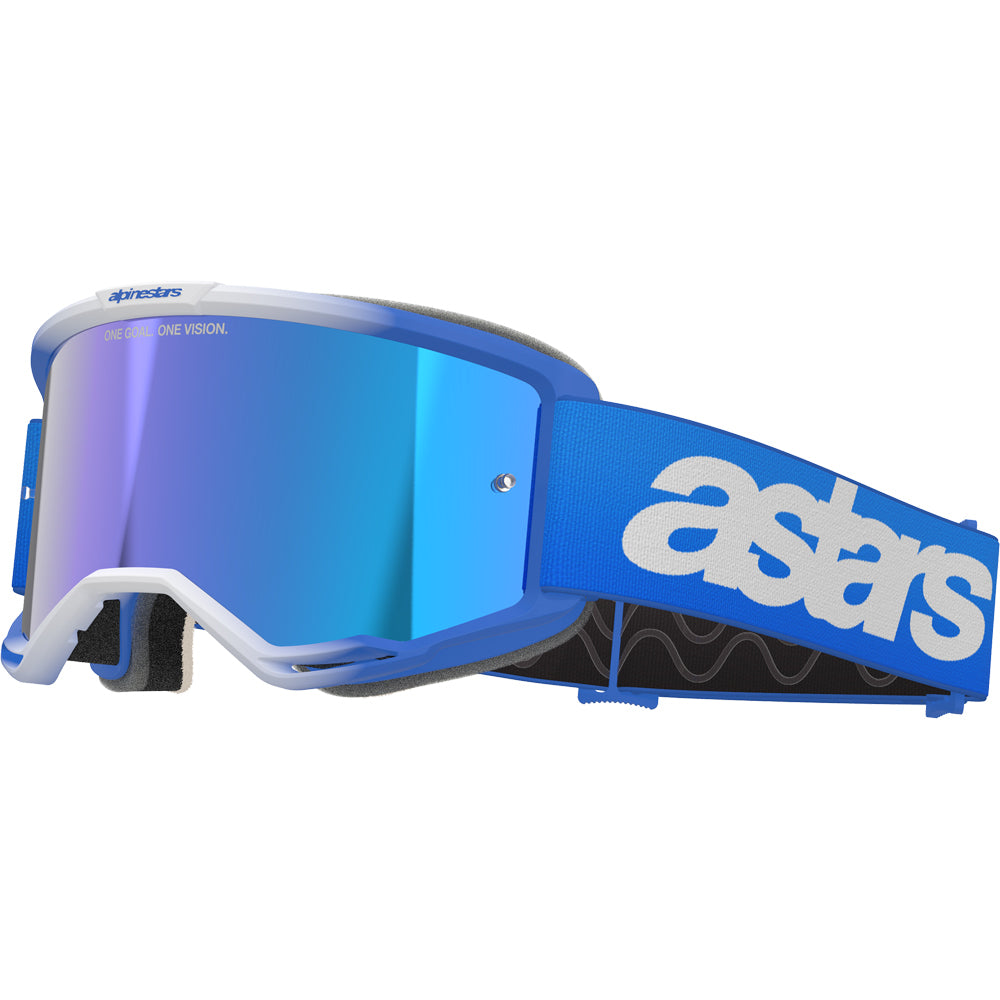 Alpinestars Vision 5 MX Goggles - Blaze Blue - Mirror Blue Lens