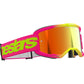 Alpinestars Vision 5 MX Goggles - Wordmark Pink / Fluoro Yellow - Mirror Red Lens