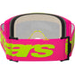 Alpinestars Vision 5 MX Goggles - Wordmark Pink / Fluoro Yellow - Mirror Red Lens