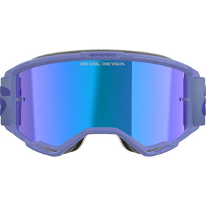 Alpinestars Vision 5 MX Goggles - Wordmark Purple - Mirror Blue Lens