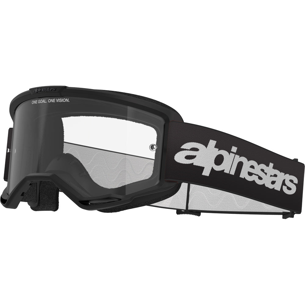 Alpinestars Vision 3 Wordmark MX Goggles - Black - Clear Lens