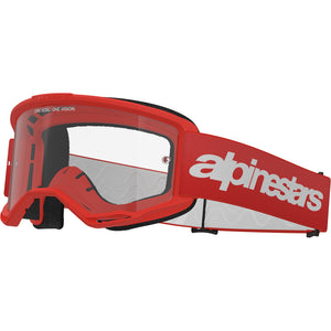 Alpinestars Vision 3 Wordmark MX Goggles - Red - Clear Lens