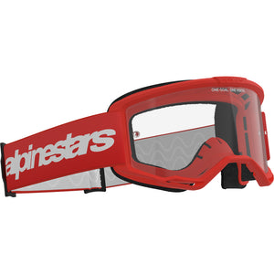 Alpinestars Vision 3 Wordmark MX Goggles - Red - Clear Lens