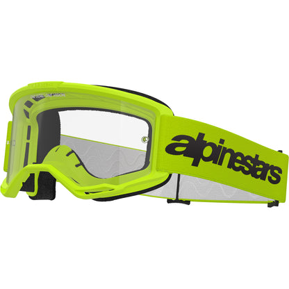 Alpinestars Vision 3 Wordmark MX Goggles - Yellow Fluoro - Clear Lens