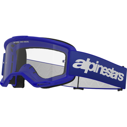 Alpinestars Vision 3 Wordmark MX Goggles - Blue - Clear Lens