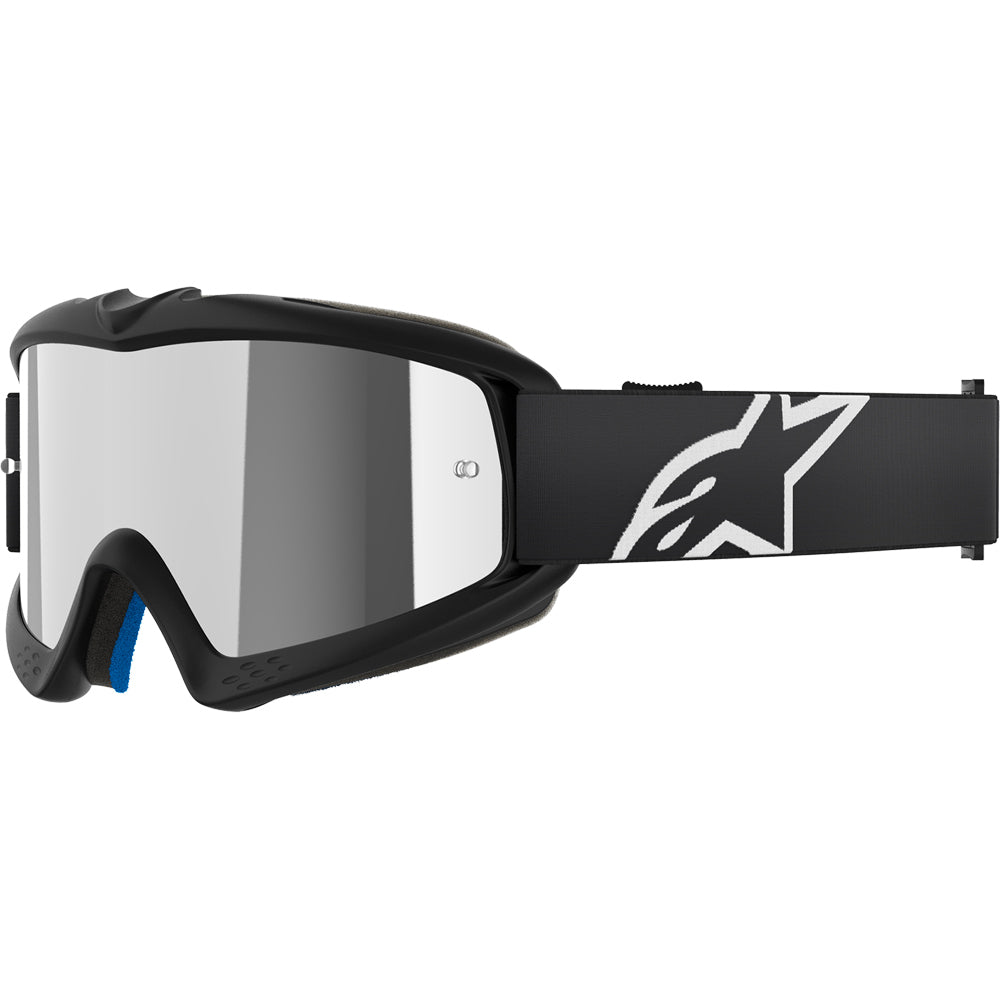 Alpinestars Vision Youth MX Goggles - Corp Black - Mirror Silver Lens