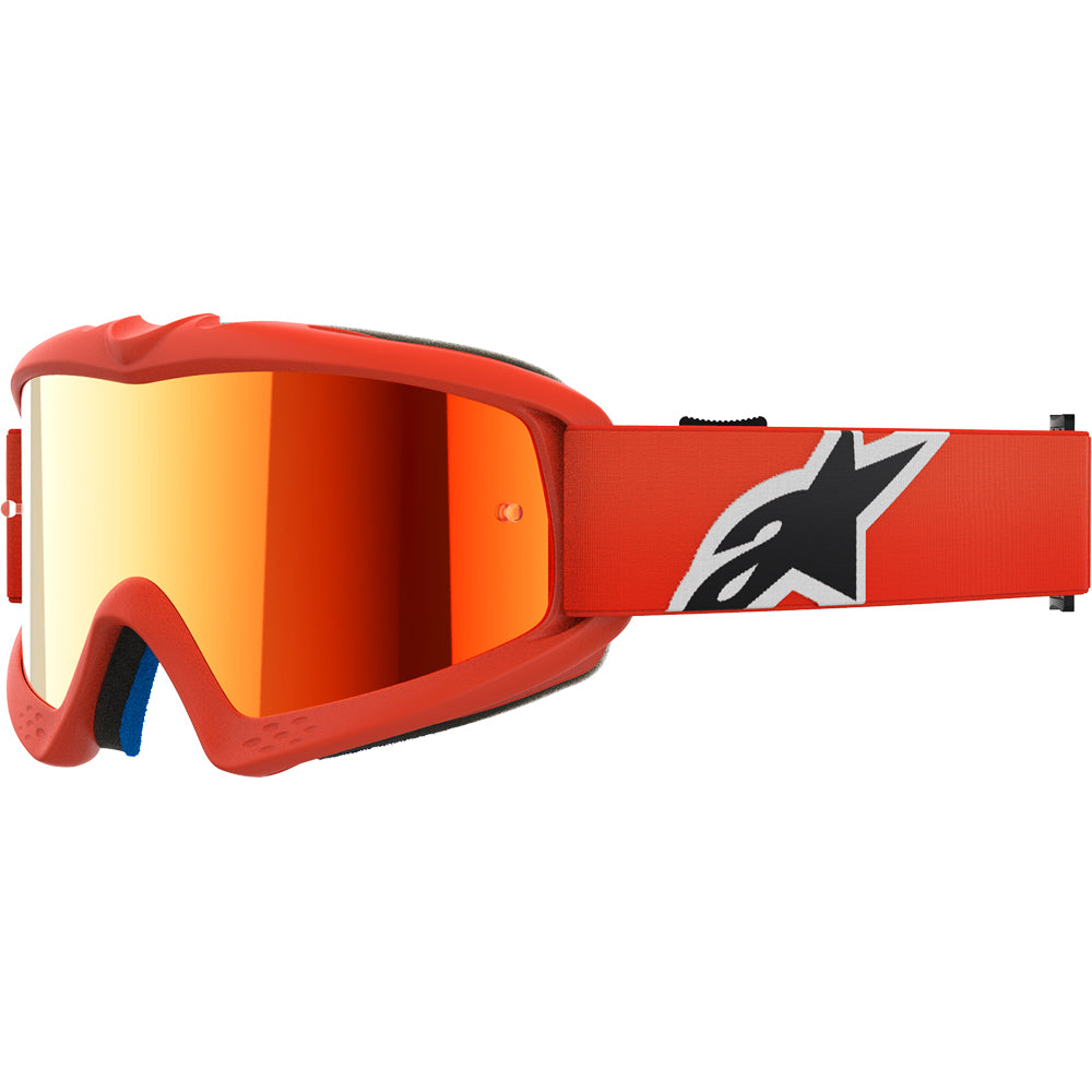 Alpinestars Vision Youth MX Goggles - Corp Orange - Mirror Red Lens