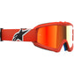 Alpinestars Vision Youth MX Goggles - Corp Orange - Mirror Red Lens