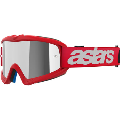 Alpinestars Vision Youth MX Goggles - Blaze Red - Mirror Silver Lens