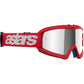 Alpinestars Vision Youth MX Goggles - Blaze Red - Mirror Silver Lens