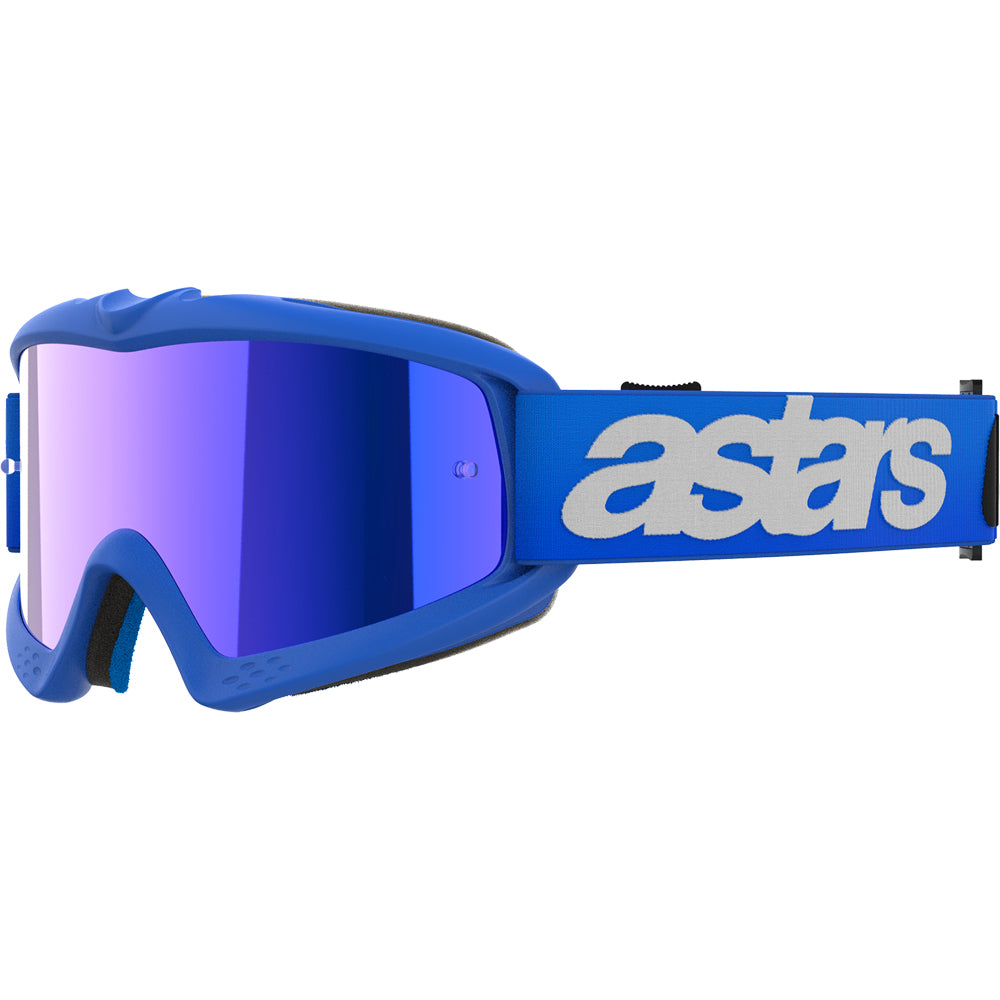 Alpinestars Vision Youth MX Goggles - Blaze Blue - Mirror Blue Lens