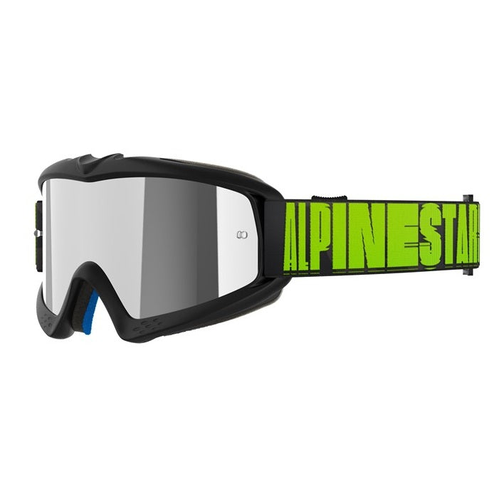 Alpinestars Vision Youth MX Goggles - Hollow Charcoal / Fluoro Yellow - Mirror Silver Lens