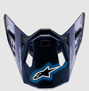 Alpinestars S-M10 Replacement Visor 22.06 - TLD Dark Blue Gloss