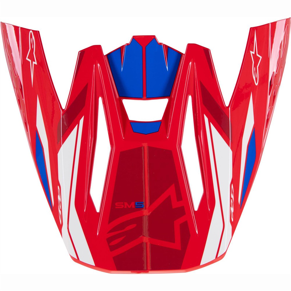 Alpinestars S-M5 Replacement Visor - Bright Red / Blue Gloss