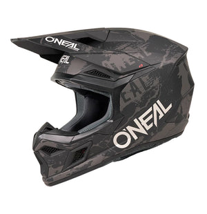 Oneal 3SRS Adult MX Helmet - Acid Black / Grey