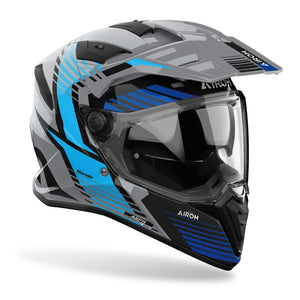 Airoh Bandit Adventure Helmet - Spicy Blue Gloss