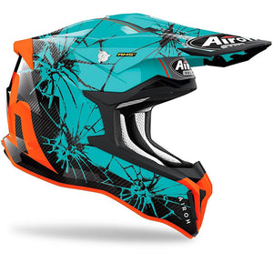 Airoh Strycker Adult MX Helmet - Crack Gloss