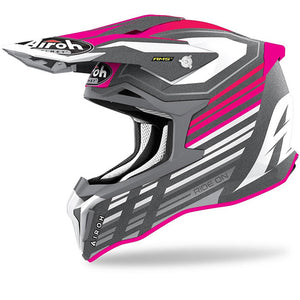 Airoh Strycker Adult MX Helmet - Shaded Matt Pink