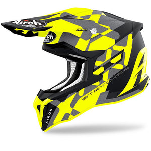 Airoh Strycker Adult MX Helmet - XXX Matt Yellow