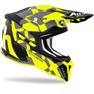 Airoh Strycker Adult MX Helmet - XXX Matt Yellow