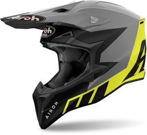 Airoh Wraaap Adult MX Helmet - Reloaded Yellow Matt