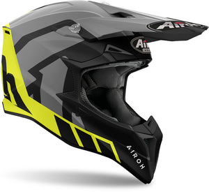 Airoh Wraaap Adult MX Helmet - Reloaded Yellow Matt