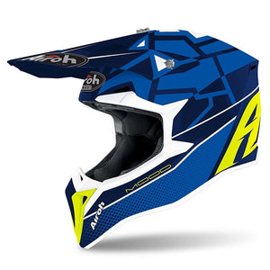 Airoh Wraap Adult MX Helmet - Mood Blue Gloss
