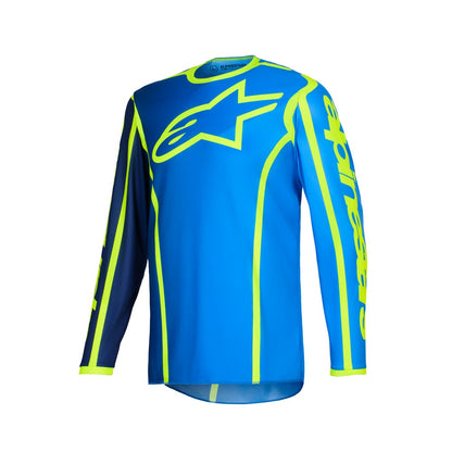 Alpinestars Fluid Adult MX Jersey - Apex Blue Yellow