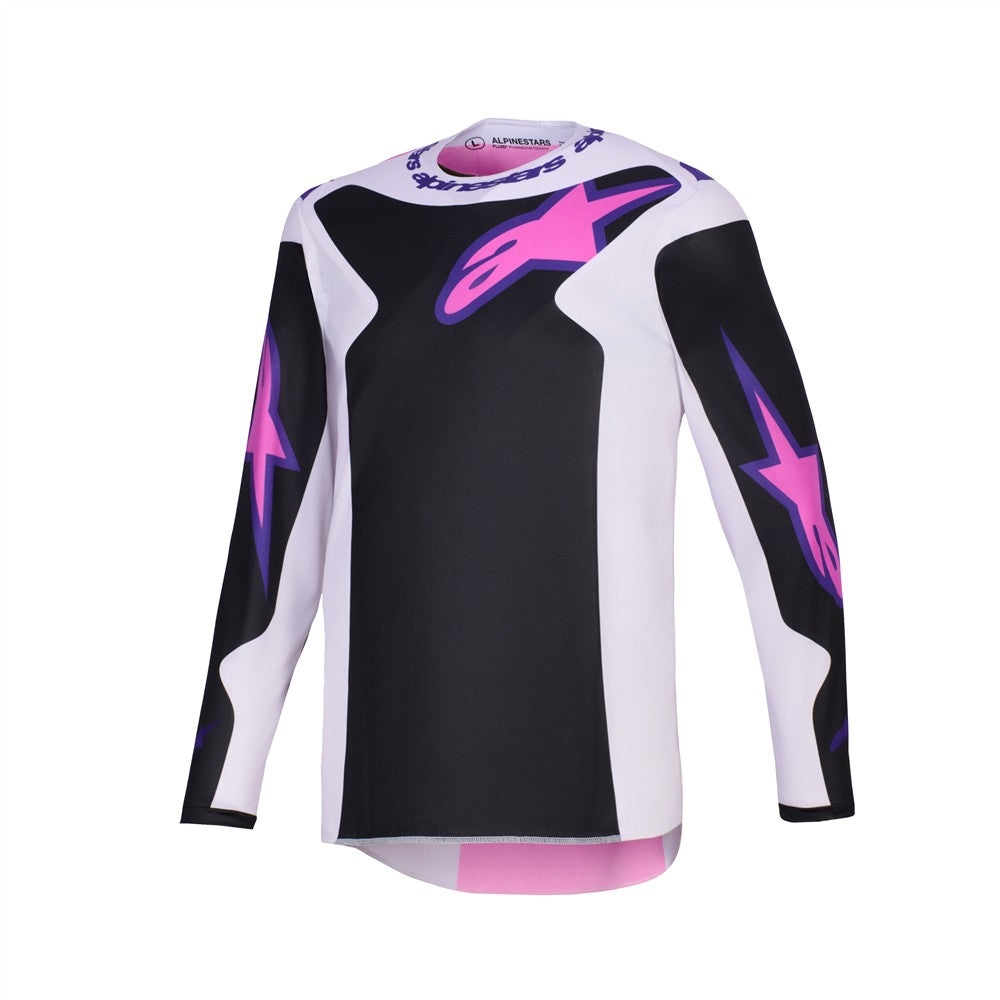 Alpinestars Fluid Adult MX Jersey - Grid Black Light Gray Purple