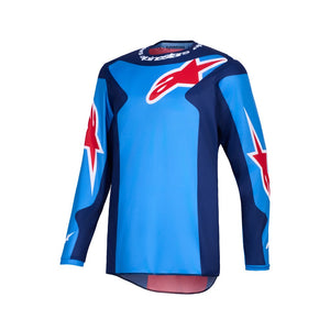 Alpinestars Fluid Adult MX Jersey - Grid Blue Red