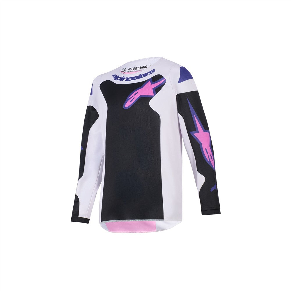 Alpinestars Fluid Youth MX Jersey - Grid Black Light Gray Purple