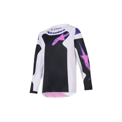 Alpinestars Fluid Youth MX Jersey - Grid Black Light Gray Purple