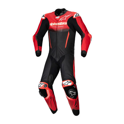 Alpinestars GP-R7 1 Piece Leather Race Suit - Black Mid Red