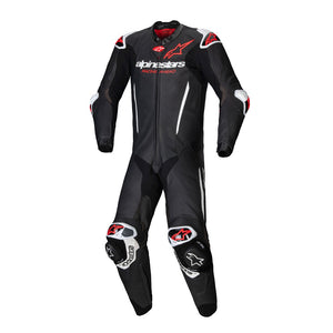 Alpinestars GP-R7 1 Piece Leather Race Suit - Black White Red Fluoro