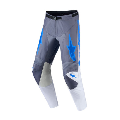 Alpinestars Racer Adult MX Pants - Amber Ash Gray / Light Lilac / UCLA Blue