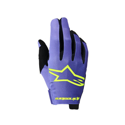 Alpinestars Radar Adult MX Gloves - Purple Yellow